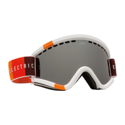 Men's Electric Goggles - Electric EGV Goggles. Orange Blast White - Bronze/Silver Chrome